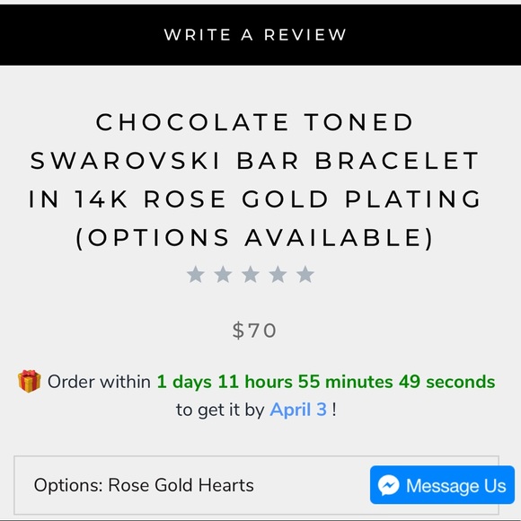 NEW CHOCOLATE SWAROVSKI BAR BRACELET 14K ROSE GOLD - Picture 3 of 6